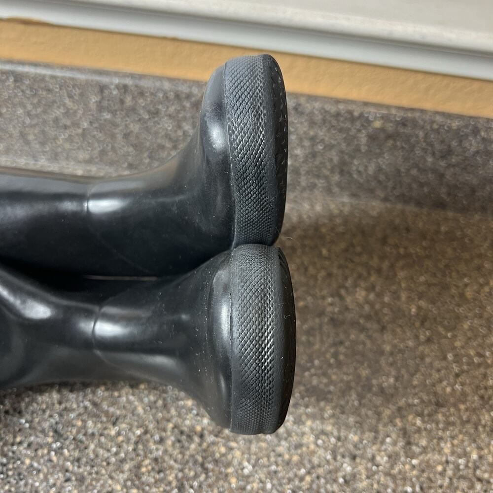 Hunter Kids Black Rubber Rainboots Size UK 13 US Girls 2 Boys 1 Mid Calf Pull On - Picture 6 of 11